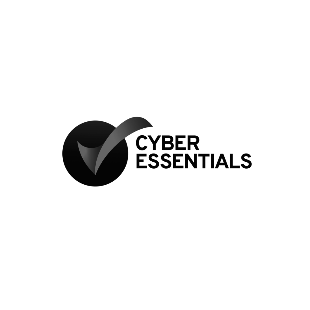 Cyber Essentials logo featuring a checkmark and the text "CYBER ESSENTIALS.
